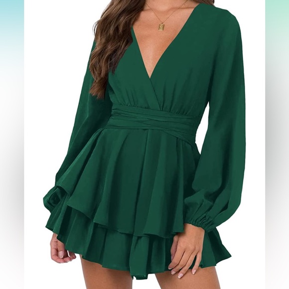 NWOT Nova in Sky long sleeve v-neck mini dress size XS - Picture 1 of 4